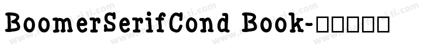BoomerSerifCond Book字体转换